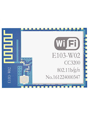 E103-W02,  WiFi, CC3200, 2.4GHz, UART, 0.3 