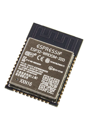 ESP32-WROOM-32D-16,  Wi-Fi (802.11 b/g/n), Bluetooth v4.2 BR/EDR, PCB (16MB)
